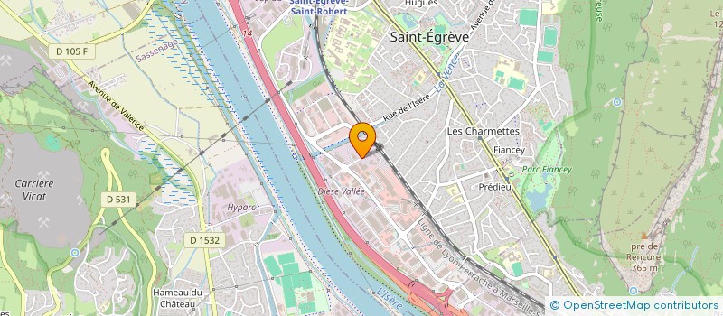 localisation de l'entreprise CTE OEUVRES SOCIALES DES EMPLOYES COM à SAINT-EGREVE