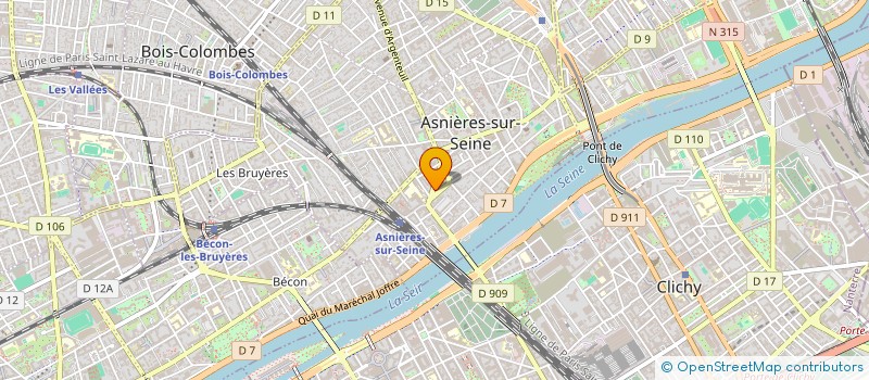 localisation de l'entreprise CTF OPTIQUE à ASNIERES-SUR-SEINE