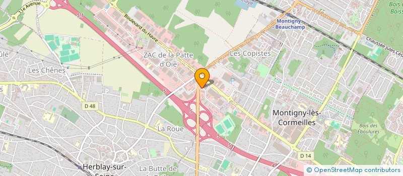 localisation de l'entreprise CTH 95 à HERBLAY-SUR-SEINE