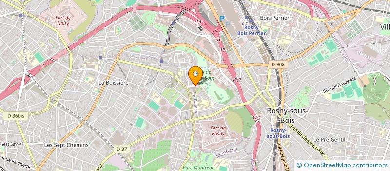 localisation de l'entreprise CTH CONSEIL à ROSNY-SOUS-BOIS