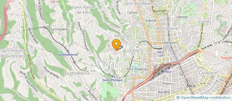 localisation de l'entreprise CTIM 29 CORNICHE BELLEVUE  NICE