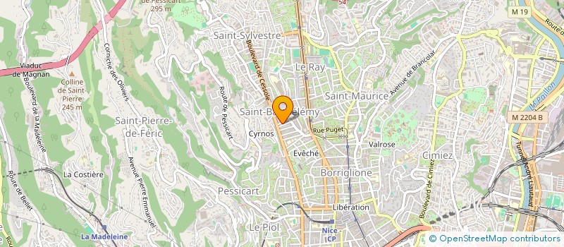 localisation de l'entreprise CTIM 8 AV CAGNOLI  NICE