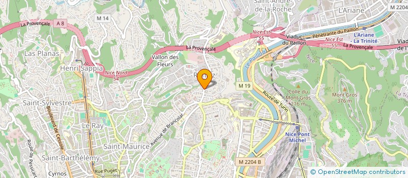 localisation de l'entreprise CTIM CAP DE CROIX à NICE