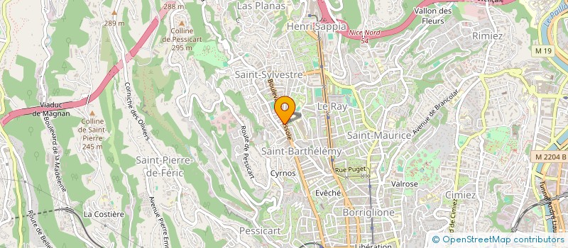 localisation de l'entreprise CTIM CESSOLE 111 à NICE
