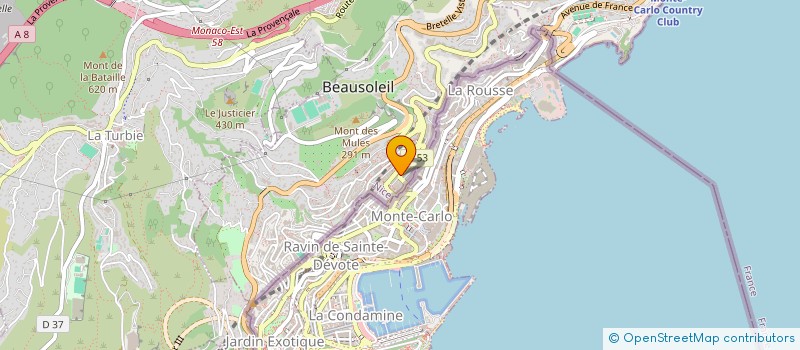 localisation de l'entreprise CTIM CIGALES à BEAUSOLEIL
