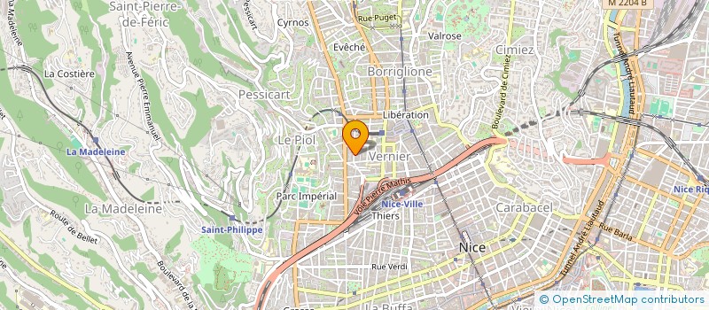 localisation de l'entreprise CTIM DABRAY 38 à NICE