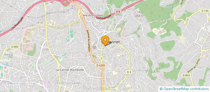 localisation de l'entreprise CTIM ELYSEE IMM L à LE CANNET