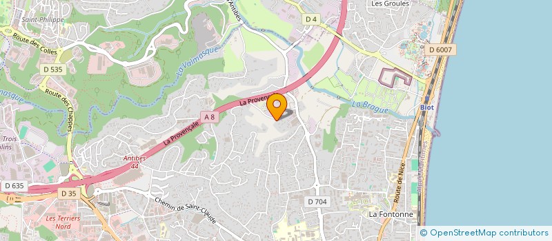 localisation de l'entreprise CTIM ENSOLEILLADE à ANTIBES