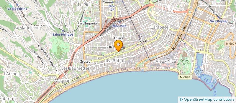 localisation de l'entreprise CTIM HUGO 37 à NICE