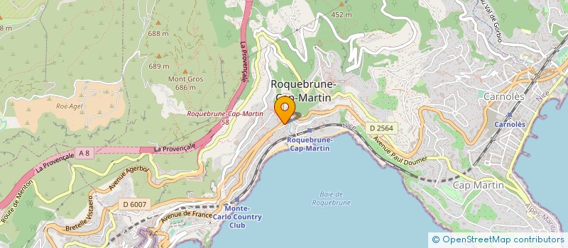 localisation de l'entreprise CTIM LE GOLFE AZUR à ROQUEBRUNE-CAP-MARTIN