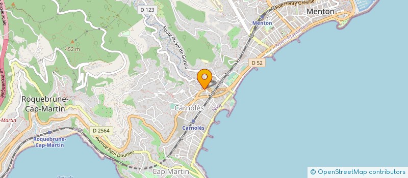 localisation de l'entreprise CTIM LE VICTOR HUGO à ROQUEBRUNE CAP MARTIN