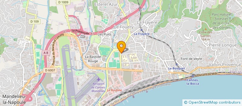 localisation de l'entreprise CTIM LES BLEUETS MIMOSAS  CANNES