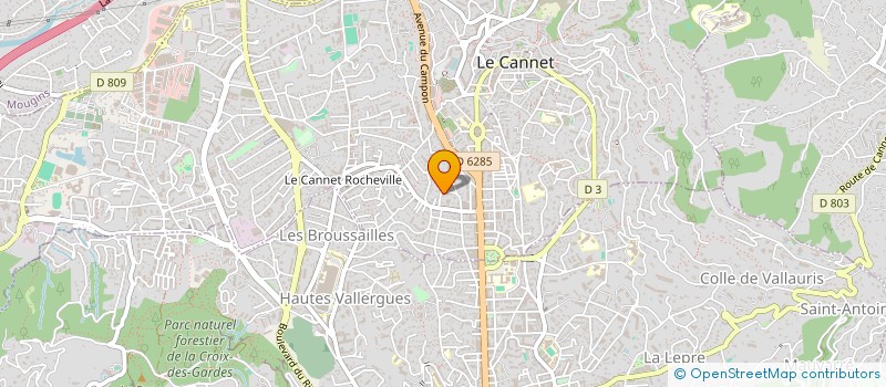 localisation de l'entreprise CTIM LES OLIVADES à LE CANNET