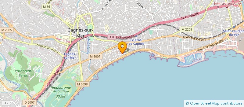 localisation de l'entreprise CTIM LES RESIDENCES DU CROS à CAGNES-SUR-MER