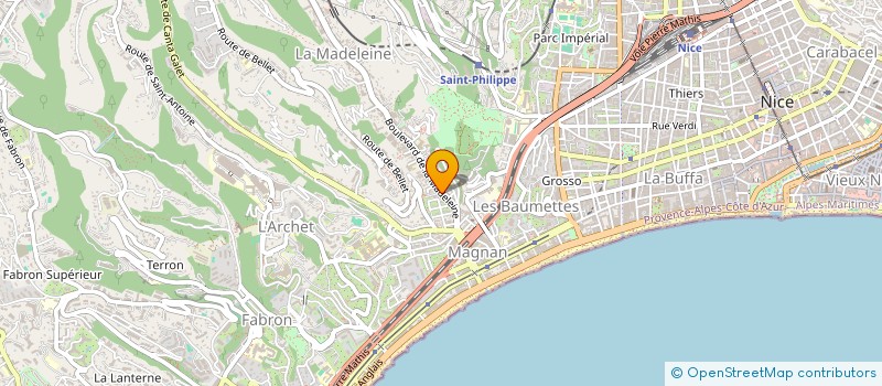 localisation de l'entreprise CTIM MADELEINE 29  NICE