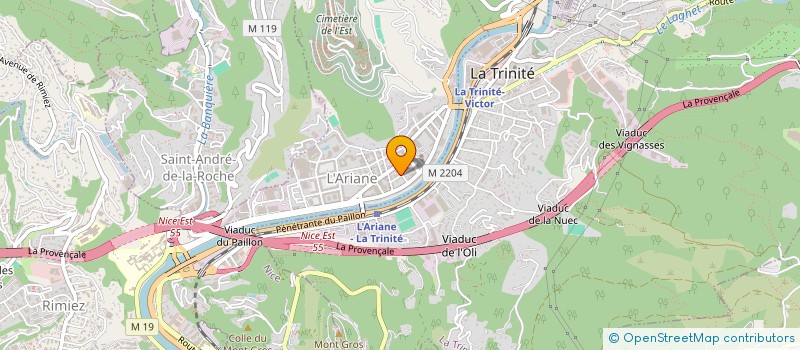 localisation de l'entreprise CTIM MONTEBELLO  NICE