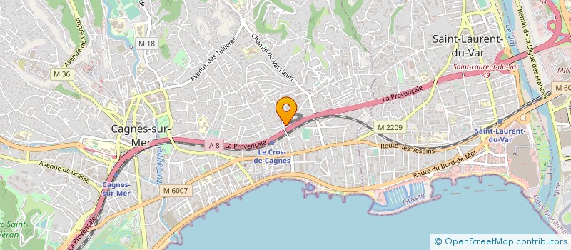 localisation de l'entreprise CTIM RESID ILE DE FRANCE à CAGNES-SUR-MER