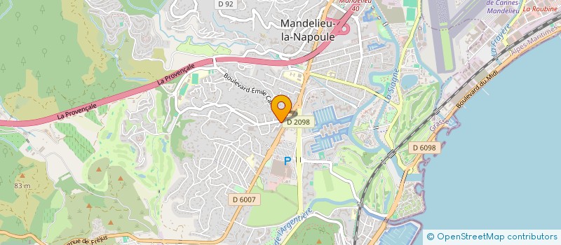 localisation de l'entreprise CTIM RESIDENCE LE THORONET à MANDELIEU-LA-NAPOULE