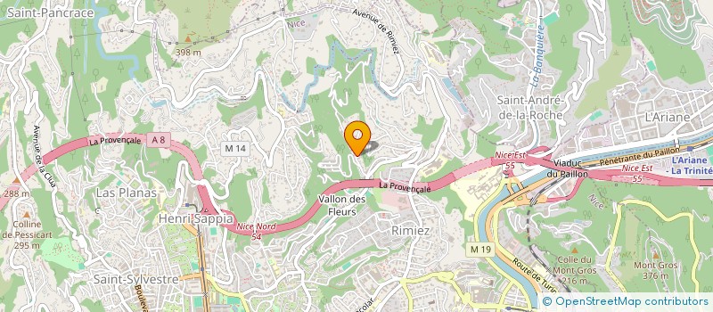 localisation de l'entreprise CTIM RESIDENCE LES JARRES  NICE