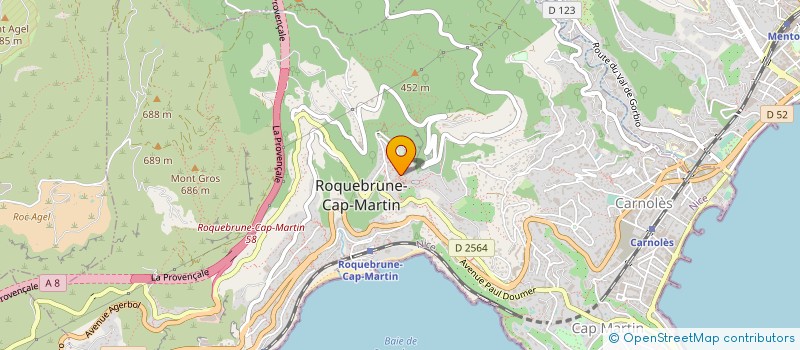 localisation de l'entreprise CTIM RESIDENCE VICTORIA à ROQUEBRUNE CAP MARTIN