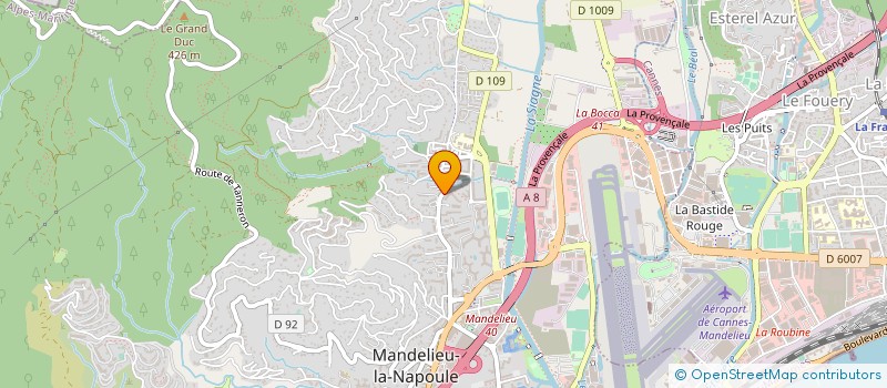 localisation de l'entreprise CTIM RESIDENCES GRANDPRE à MANDELIEU-LA-NAPOULE
