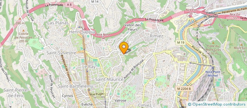 localisation de l'entreprise CTIM SABLIERE 1 ET à NICE