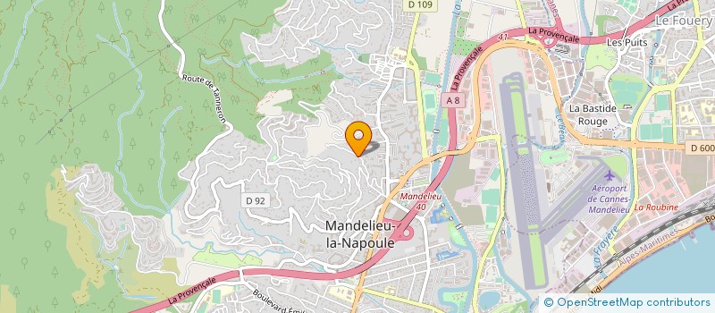 localisation de l'entreprise CTIM SANTONS COLLINE à MANDELIEU-LA-NAPOULE