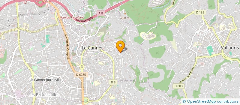 localisation de l'entreprise CTIM VERT BOSQUET à LE CANNET