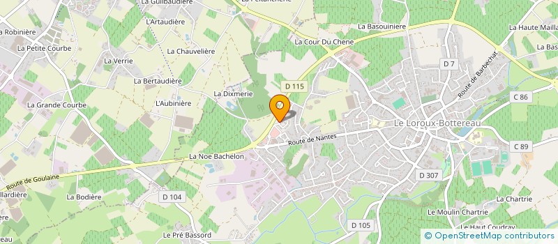 localisation de l'entreprise CTLB  LE LOROUX-BOTTEREAU