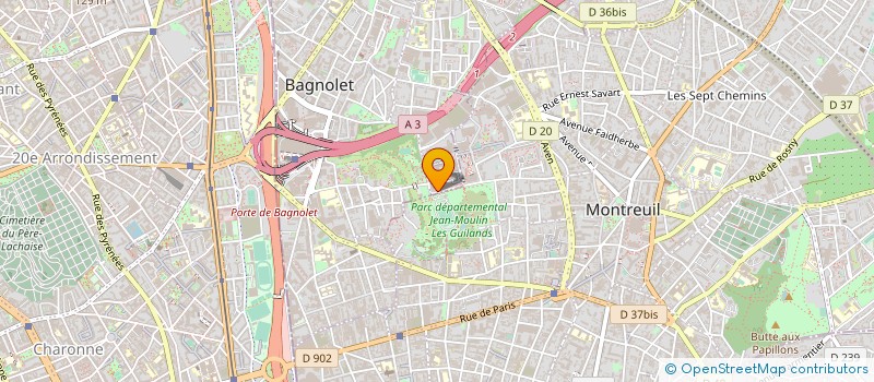 localisation de l'entreprise CTLJ DISTRIBUTION LINGERIE à BAGNOLET
