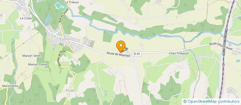 localisation de l'entreprise CTM RHONE-ALPES  EYZIN-PINET