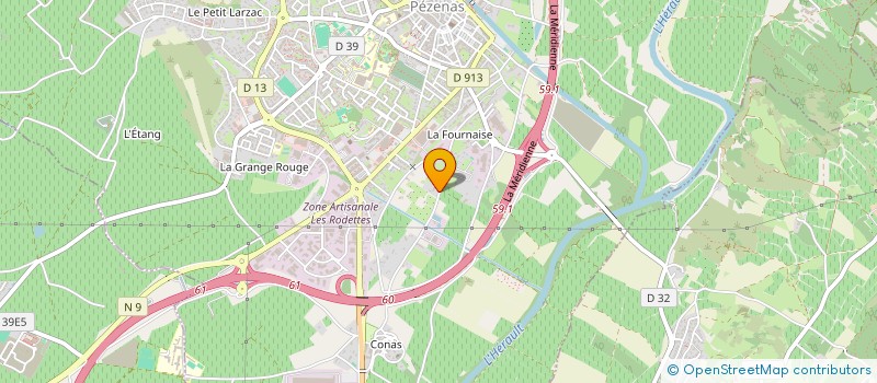 localisation de l'entreprise CTNV  PEZENAS