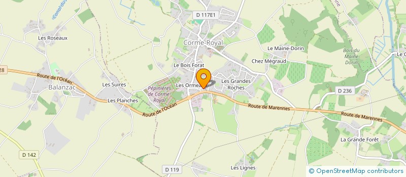 localisation de l'entreprise CTOP  CORME-ROYAL