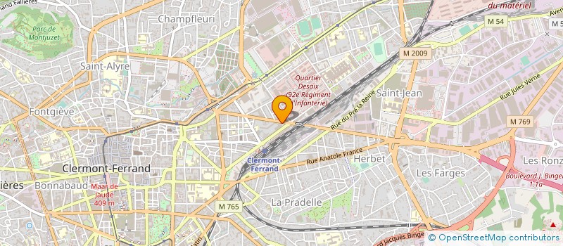 localisation de l'entreprise CTP FRANCE SA à CLERMONT-FERRAND
