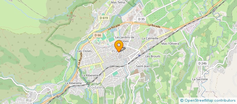 localisation de l'entreprise CTP FRUITS  PRADES