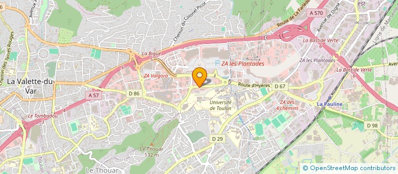 localisation de l'entreprise CTP INVEST à LA VALETTE-DU-VAR