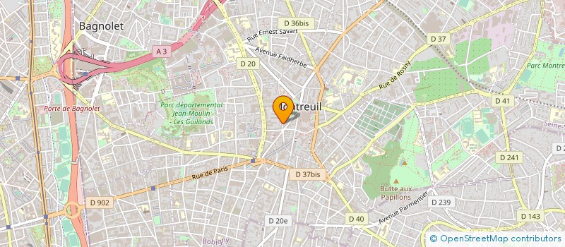 localisation de l'entreprise CTRE ACTION CULTUREL MONTREUIL à MONTREUIL