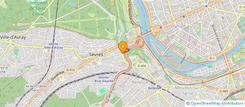 localisation de l'entreprise CTRE ACTIVITE NATATION RECHERC EDUCATION à SEVRES
