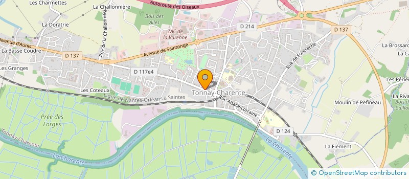 localisation de l'entreprise CTRE ANIMATION POLYVALENT à TONNAY-CHARENTE