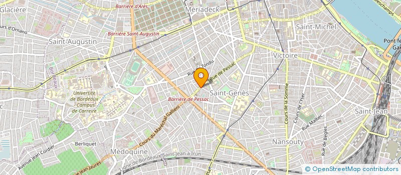 localisation de l'entreprise CTRE AQUITAIN FORMAT PROFES PARAMEDICALE à BORDEAUX