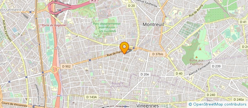 localisation de l'entreprise CTRE ARTIST MUSIQ DANSE IMAGE COMED ESPA à MONTREUIL
