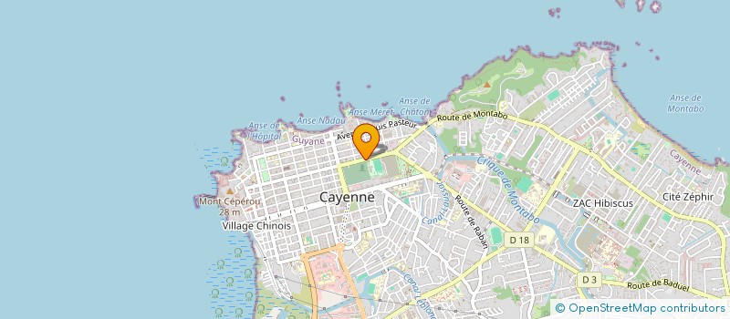 localisation de l'entreprise CTRE ASS SAUVEGARDE AVIFAUNE GUYANAISE  CAYENNE