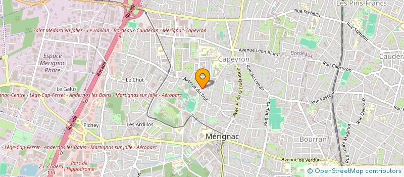 localisation de l'entreprise CTRE AUDIOVISUEL D EMISSIONS D AQUITAINE  MERIGNAC