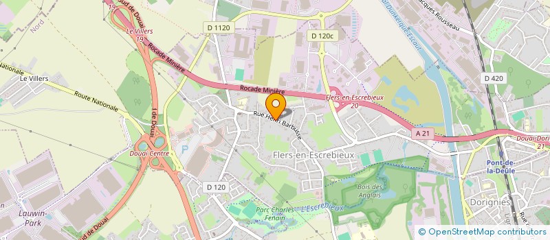 localisation de l'entreprise CTRE COM ACTION SOCIAL FLERS-ESCREBIEUX  FLERS-EN-ESCREBIEUX