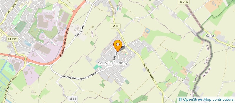 localisation de l'entreprise CTRE COM ACTION SOCIAL SAILLY LEZ LANNOY  SAILLY-LEZ-LANNOY