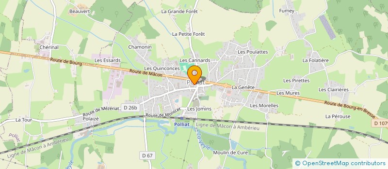 localisation de l'entreprise CTRE COM ACTION SOCIALE à POLLIAT