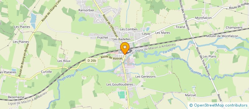 localisation de l'entreprise CTRE COM ACTION SOCIALE à MEZERIAT