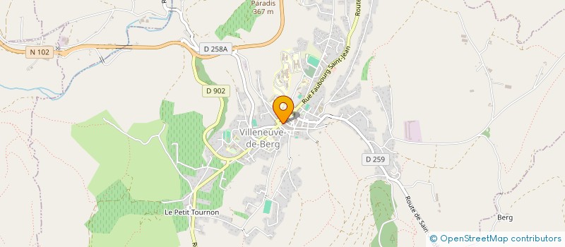 localisation de l'entreprise CTRE COM ACTION SOCIALE à VILLENEUVE-DE-BERG