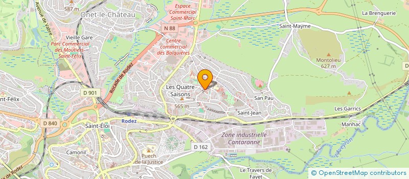 localisation de l'entreprise CTRE COM ACTION SOCIALE à ONET-LE-CHATEAU