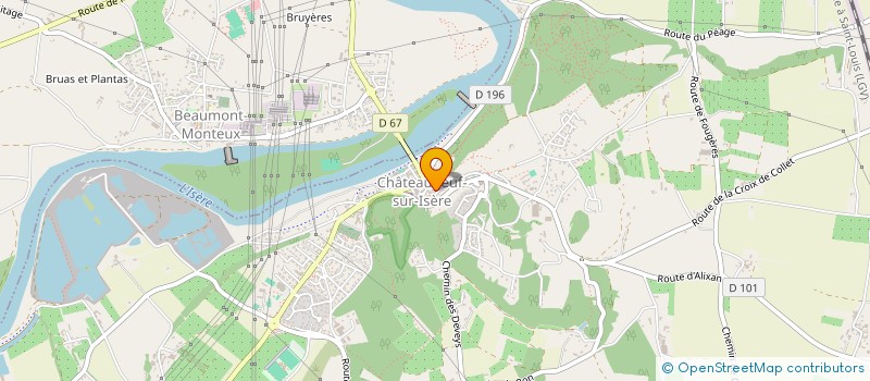 localisation de l'entreprise CTRE COM ACTION SOCIALE  CHATEAUNEUF-SUR-ISERE